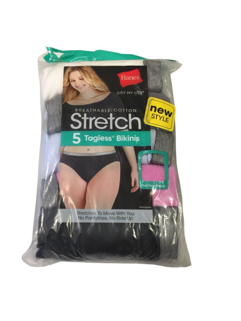 JMS Breathable Stretch Tagless Bikinis Size 13/5X Set of 5 Gray Pink Black